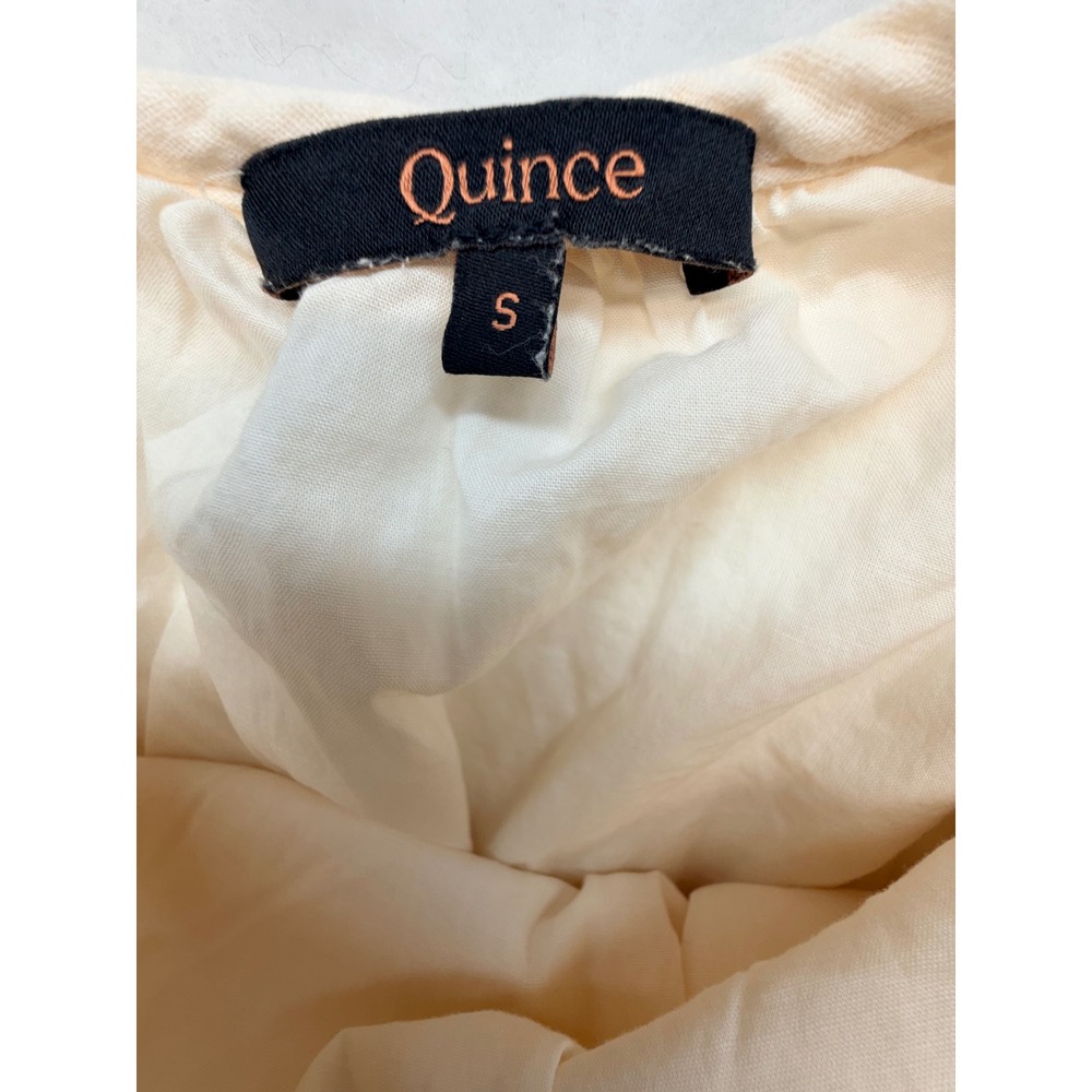 Quince Organic Cotton Gauze Sleeveless Maxi Dress Cream White Small - Picture 4 of 10